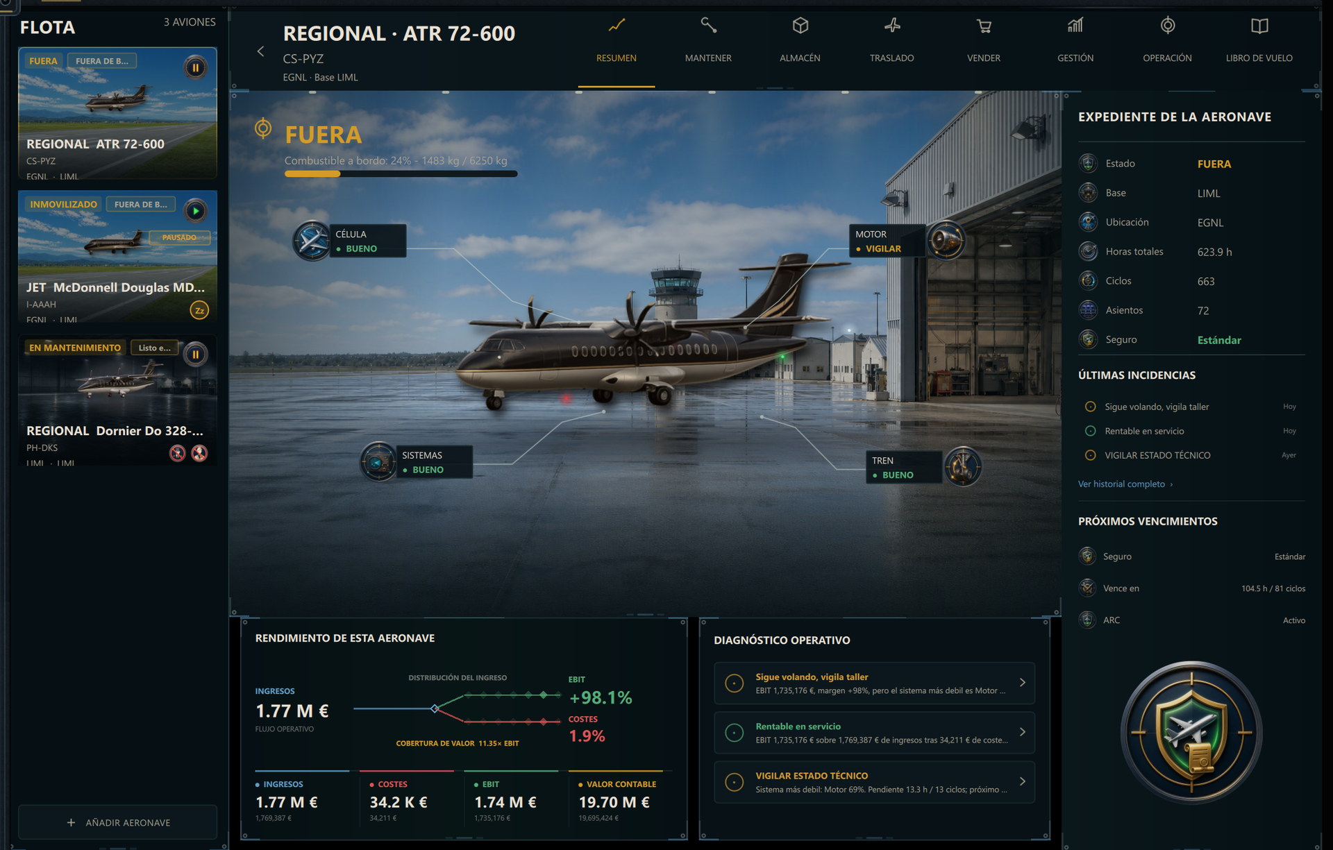 FSCompany operational fleet overview